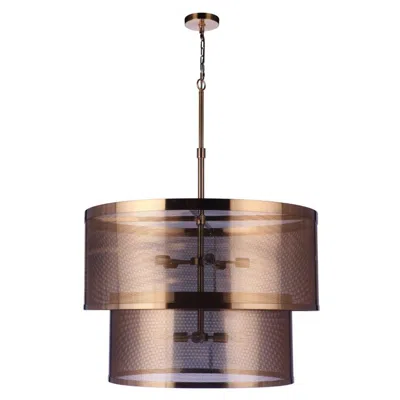 Craftmade Mesh 9 Light Pendant In Satin Brass