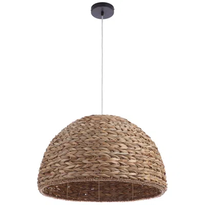 Craftmade Natural Collection 22" Rustic Modern Sea Grass Dome Pendant