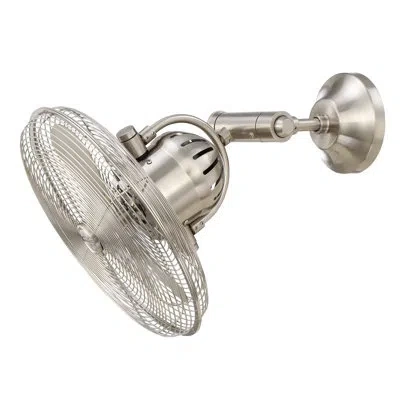 Craftmade Oscillating Wall Mounted Fan In Stainless Steel