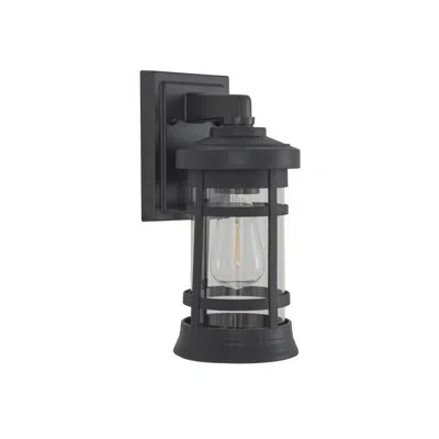 Craftmade Outdoor Lantern Acrylic Wall Light In Matte Black