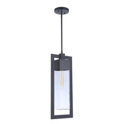 Craftmade Perimeter 1 -bulb 21.75" H Outdoor Pendant In Midnight
