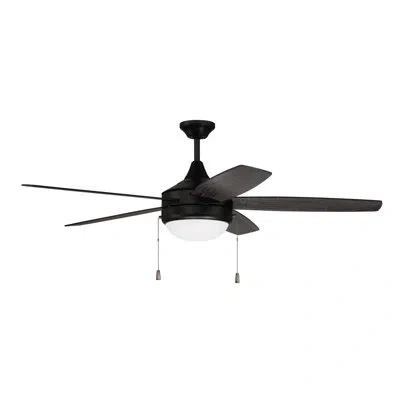 Craftmade Phaze 52'' Ceiling Fan With Led Lights In Flat Black