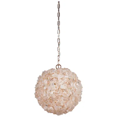 Craftmade Roxx 14" Modern Gold And Natural Rock Crystal Globe Pendant