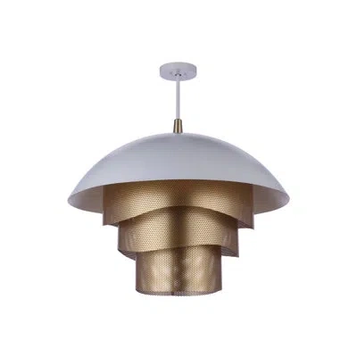 Craftmade Sculptural Statement Pendants 1 - Light Led Geometric Pendant In White