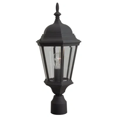 Craftmade Straight Glass 1-light Outdoor Lantern Head In Matte Black