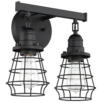 Craftmade Thatcher 2 Light Vanity In Flat Black