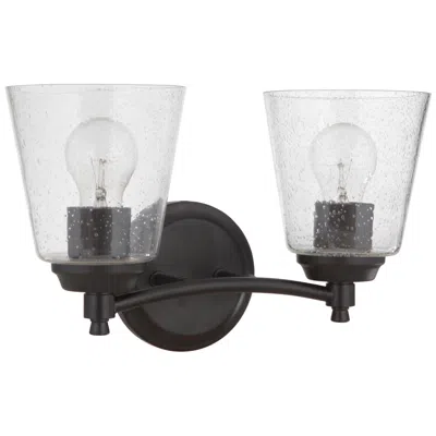 Craftmade Tyler 2 Light Vanity In Flat Black