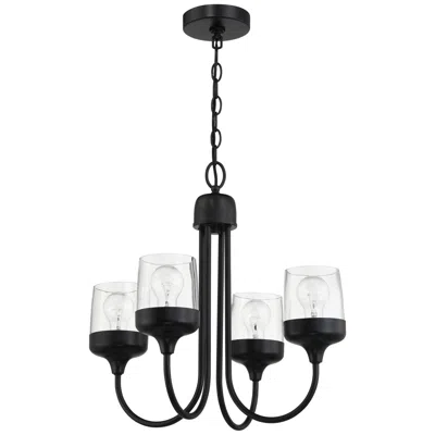 Craftmade Wrenn 4 Light Chandelier In Flat Black