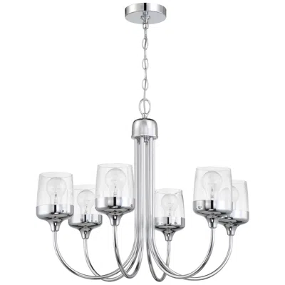 Craftmade Wrenn 6 Light Chandelier In Chrome