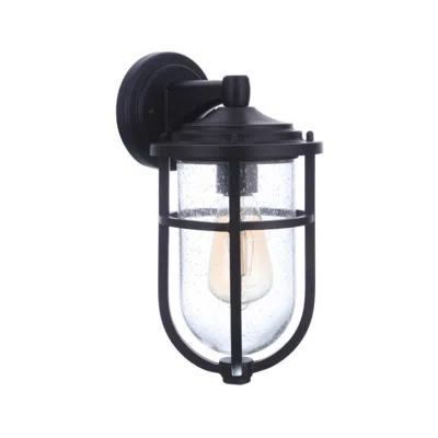 Craftmade Za4704-mn Voyage 1 Light Small Outdoor Wall Lantern In Midnight