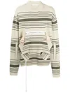 Craig Green Asymmetric Striped Jumper In 中性色