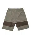 Craig Green Barrel Grey Cotton Shorts With Bold Stripes In Gray
