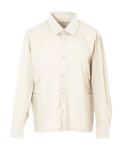 Craig Green Beige Cotton Circle Shirt With Pointed Collar In Neutral