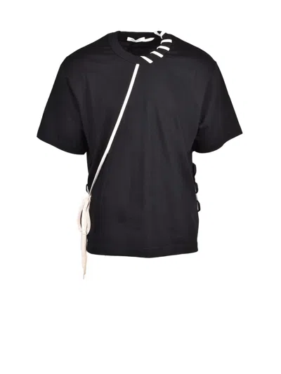 Craig Green Black Boxy Strap Detail Cotton T-shirt