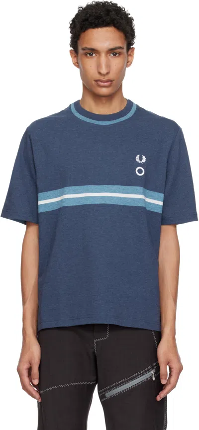 Craig Green Blue Fred Perry Edition 'half And Half' T-shirt