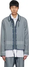 Craig Green Cotton-blend 2-in-1 Shirt Jacket In Blue