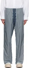 Craig Green Mens Blue Layered Straight-leg Cotton-blend Shell Trousers Xl In Blue