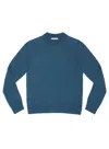 Craig Green Blue Wool Jumper With Felt Back Detailing In Blue