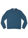 Craig Green Blue Wool Jumper With Felt Back Detailing In Blue