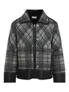 Craig Green Quilted Plaid Fade Jacket In Black