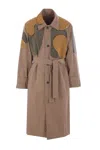 Craig Green Beige Utility Patch Trench Coat In Brown