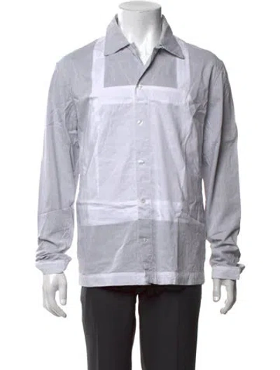 Pre-owned Craig Green Colorblock Pattern Long Sleeve Shirt In Grey