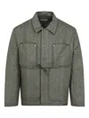 Craig Green Quilted Cotton Blend Jacket With Adjustable Drawstring In Green