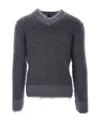 Craig Green Crew Neck Knitted Jumper In Black
