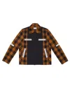 Craig Green Dark Orange And Navy Blue Check Jacket In Multi
