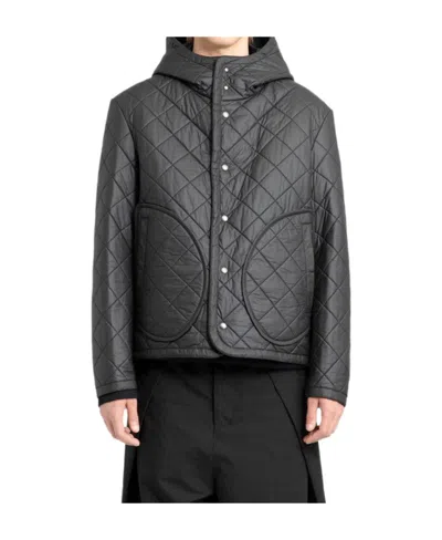 Craig Green Diamond-quilted Hooded Jacket In Black