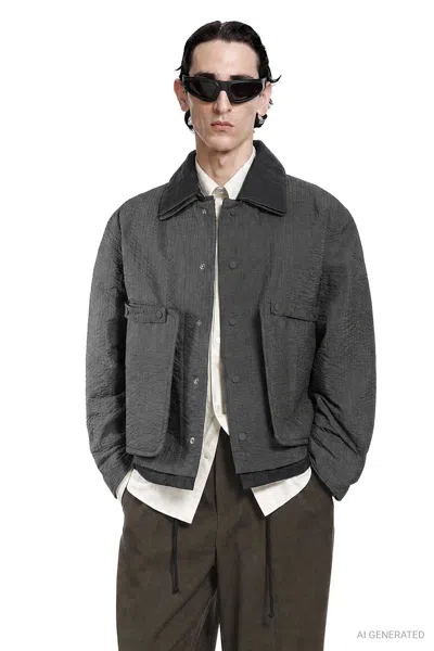 Craig Green Double Quilt Worker Jacket In Grey