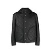 Craig Green Quilted Black Down Jacket With Fixed Hood