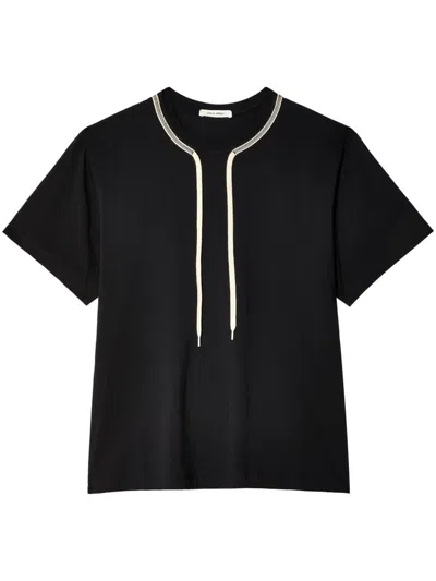 Craig Green Flatlock T-shirt In Black&white