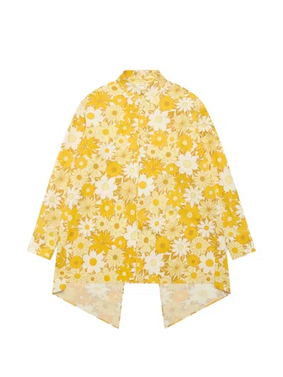 Craig Green Floral-print Shirt In Yellow