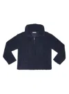 Craig Green Handmade Loopback Pullover With Half Zip Detail In Blue