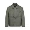 Craig Green Quilted Cotton Blend Jacket With Adjustable Drawstring In Green
