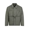 Craig Green Quilted Cotton Blend Jacket With Adjustable Drawstring In Green