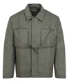 Craig Green Quilted Cotton Blend Jacket With Adjustable Drawstring In Green