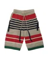 Craig Green Knitted Stripe Shorts With Fringe Detailing In Gray