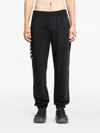 Craig Green Black Cotton Sweatpants With Cream Lace Detail In Black