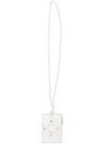 Craig Green Leather Lanyard Card Holder In Weiss