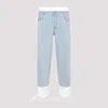 Craig Green Blue Cropped Bow Jeans In Blue