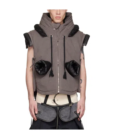 Craig Green Logo Spliced Vest In Gray