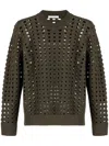 Craig Green Mens Light Olive Grate Semi-sheer Wool Jumper In Green