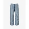 Craig Green Mens Blue Layered Straight-leg Cotton-blend Shell Trousers Xl In Blue