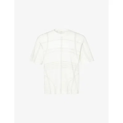 Craig Green Mens Flatlock Short-sleeve Cotton T-shirt White Xl