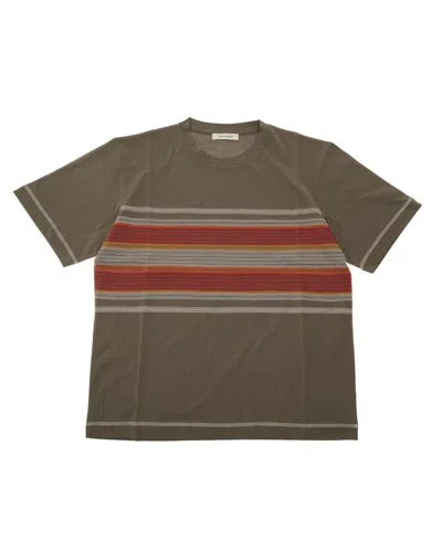 Craig Green Olive Green T-shirt With Decorative Stitching