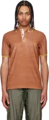 Craig Green Orange Fred Perry Edition Tennis Polo In Z38 Craig Clay
