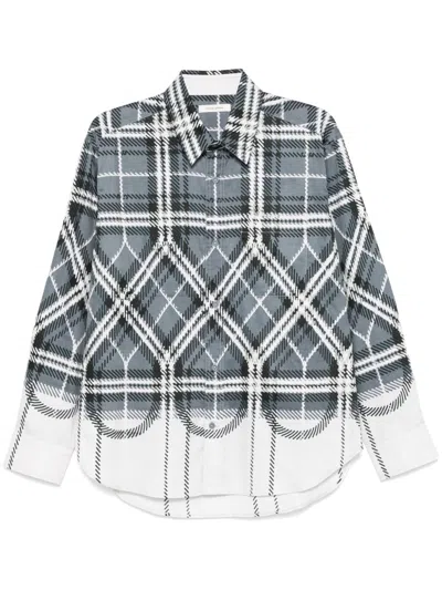Craig Green Plaid-check Faded Shirt In Grey