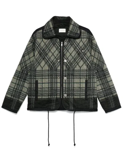 Craig Green Plaid-check Quilted Jacket In Black